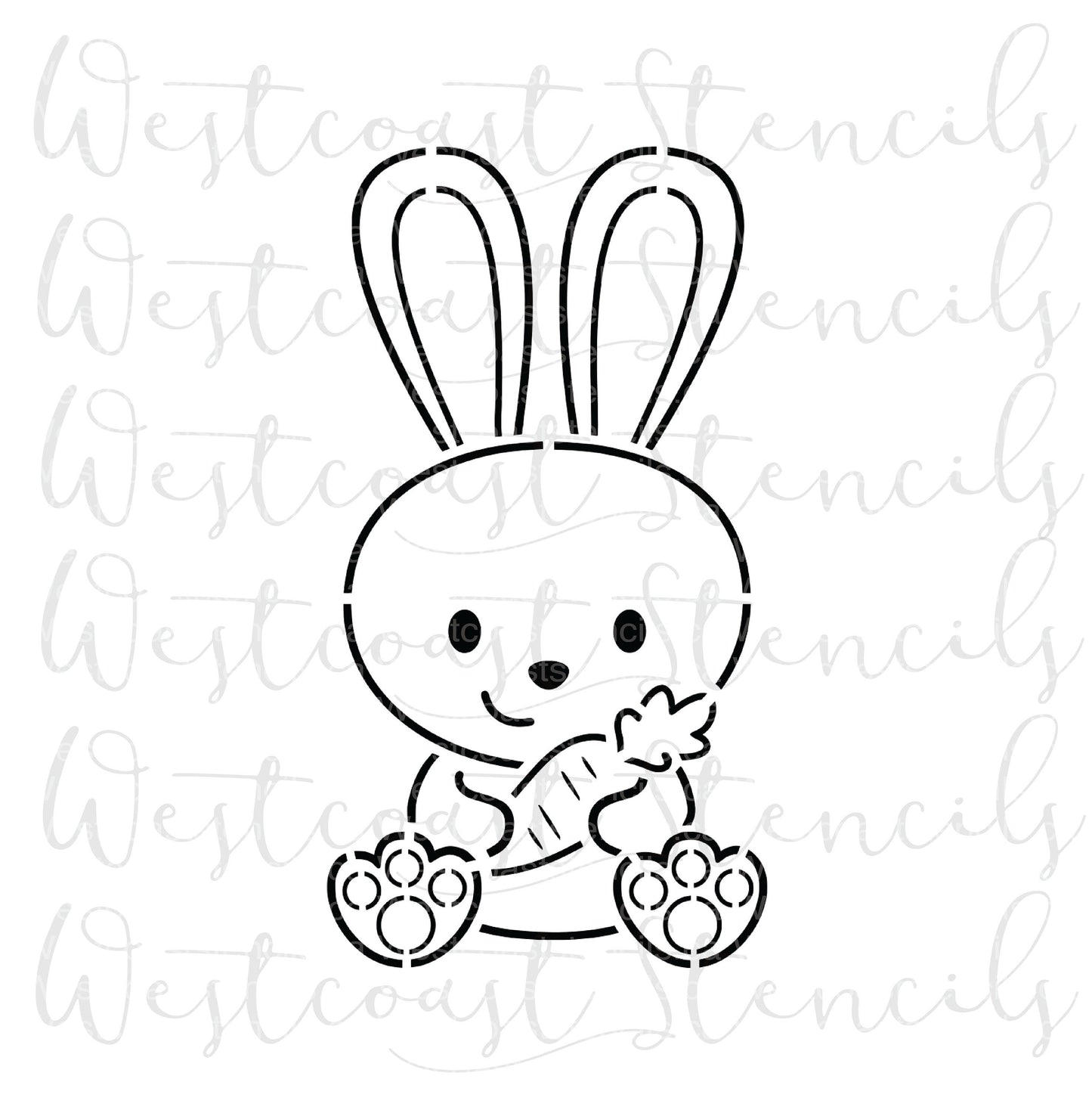 PYO Easter Bunny with Carrot Stencil