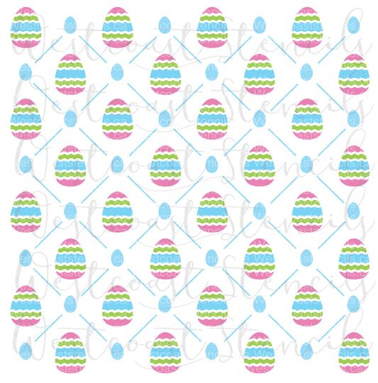 Easter Egg Grid Stencil