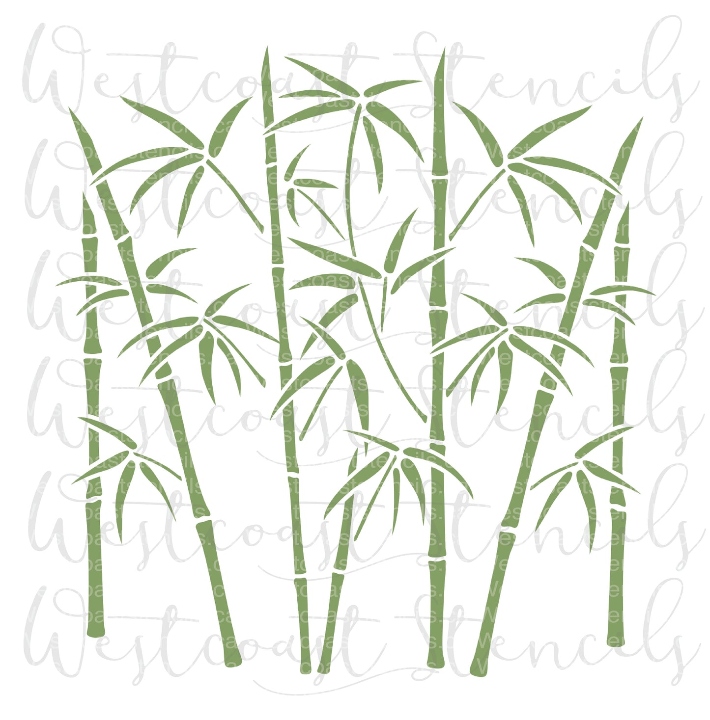 Bamboo Tree Stencil