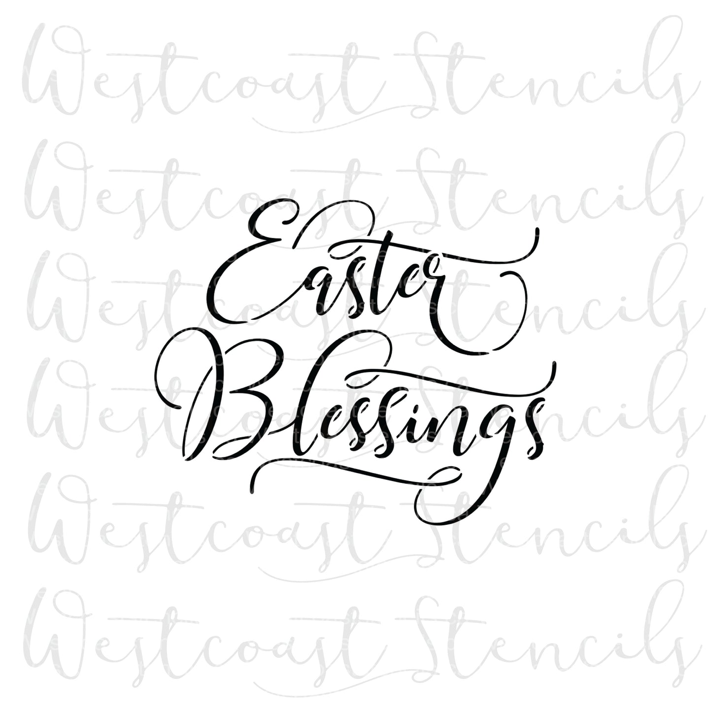 Easter Blessings Stencil, Style 1