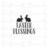 Easter Blessings with Bunnies Stencil