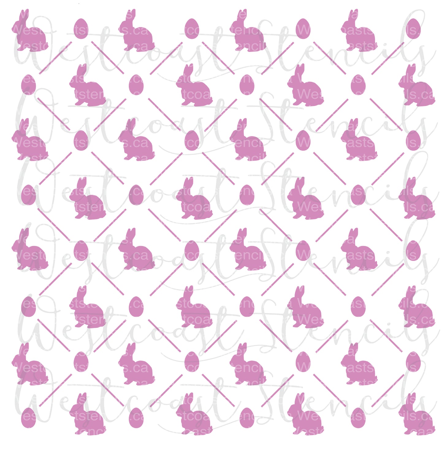 Easter Bunny Grid Stencil