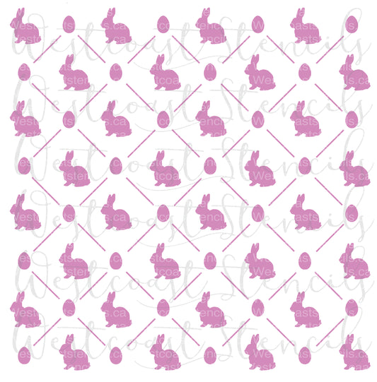 Easter Bunny Grid Stencil