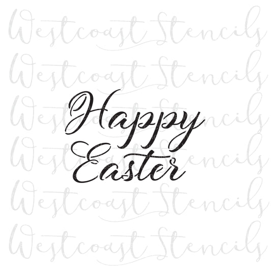 Happy Easter Script Stencil