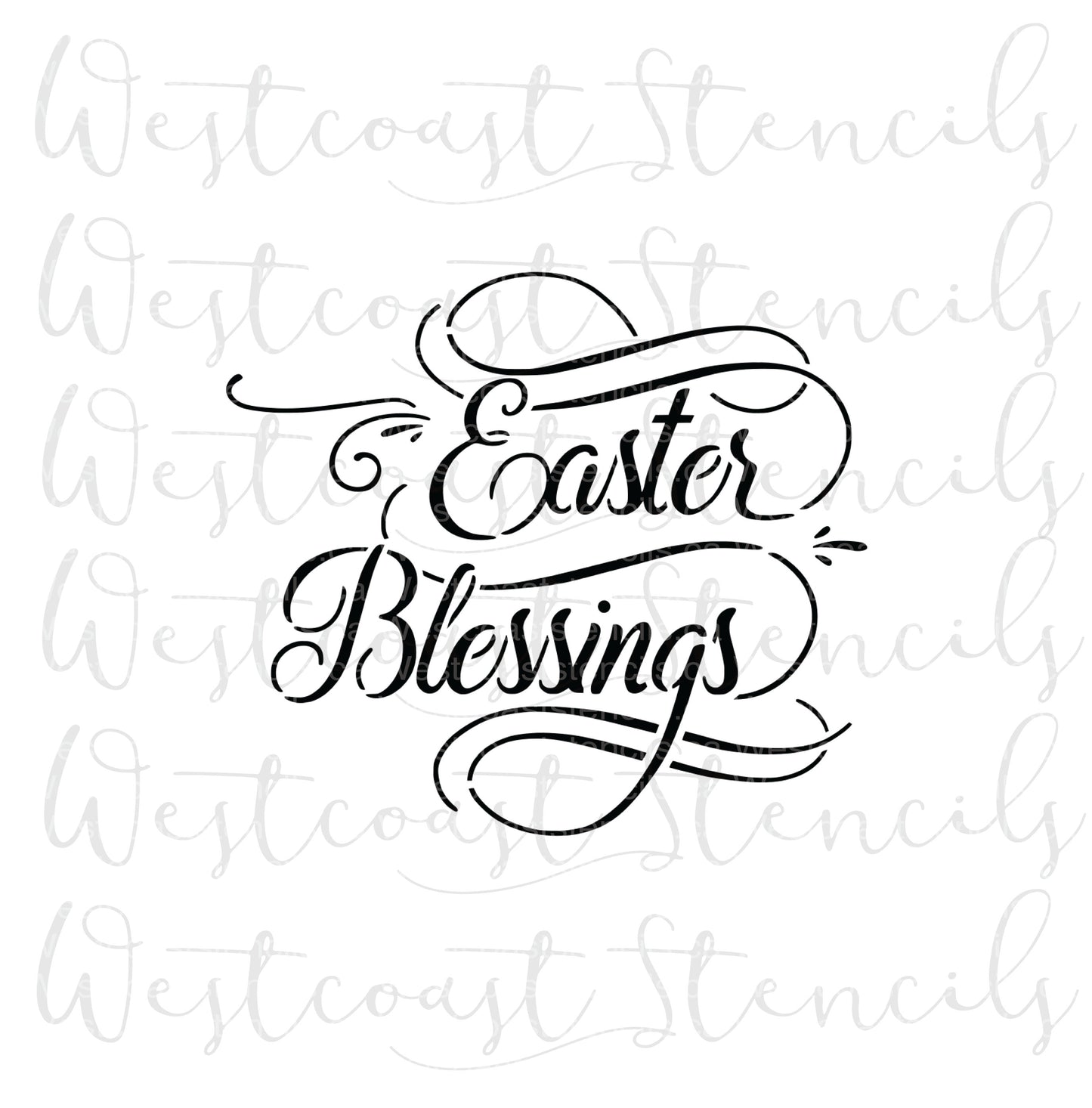 Easter Blessings Stencil, Style 2