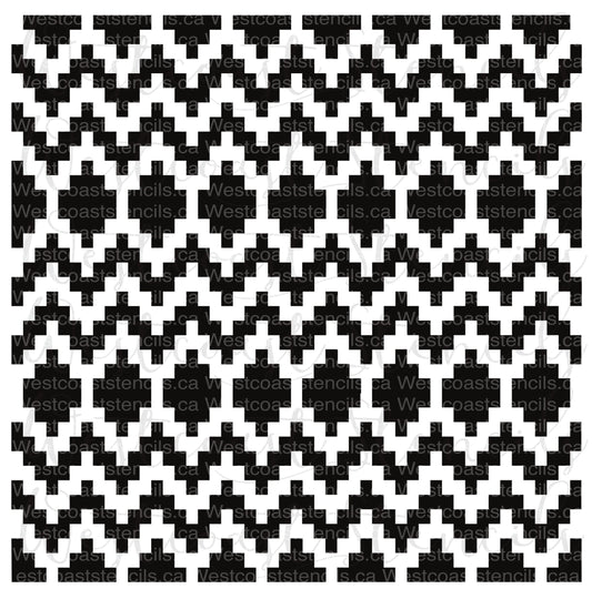 Aztec Pattern Stencil