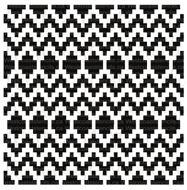 Aztec Pattern Stencil - Westcoast Stencils