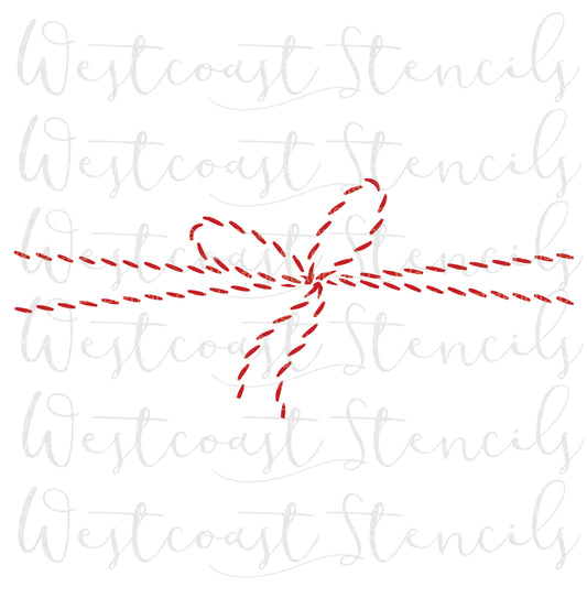 Twine Ribbon Center Bow Stencil