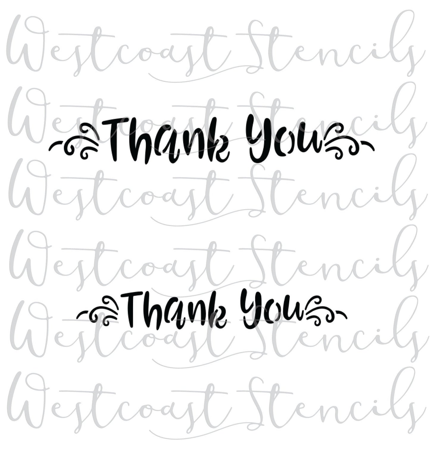 Thank You Stencil, 2 Sizes