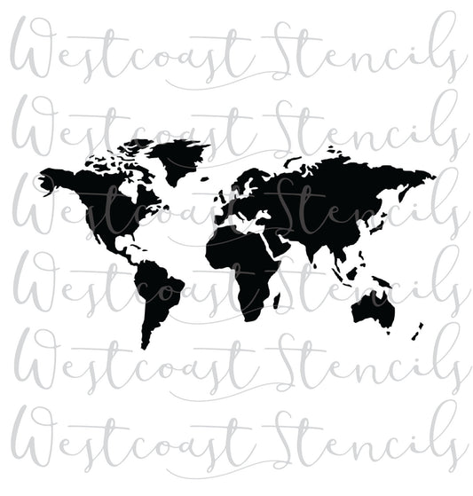 World Map Stencil