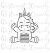 PYO Unicorn with Cake Stencil