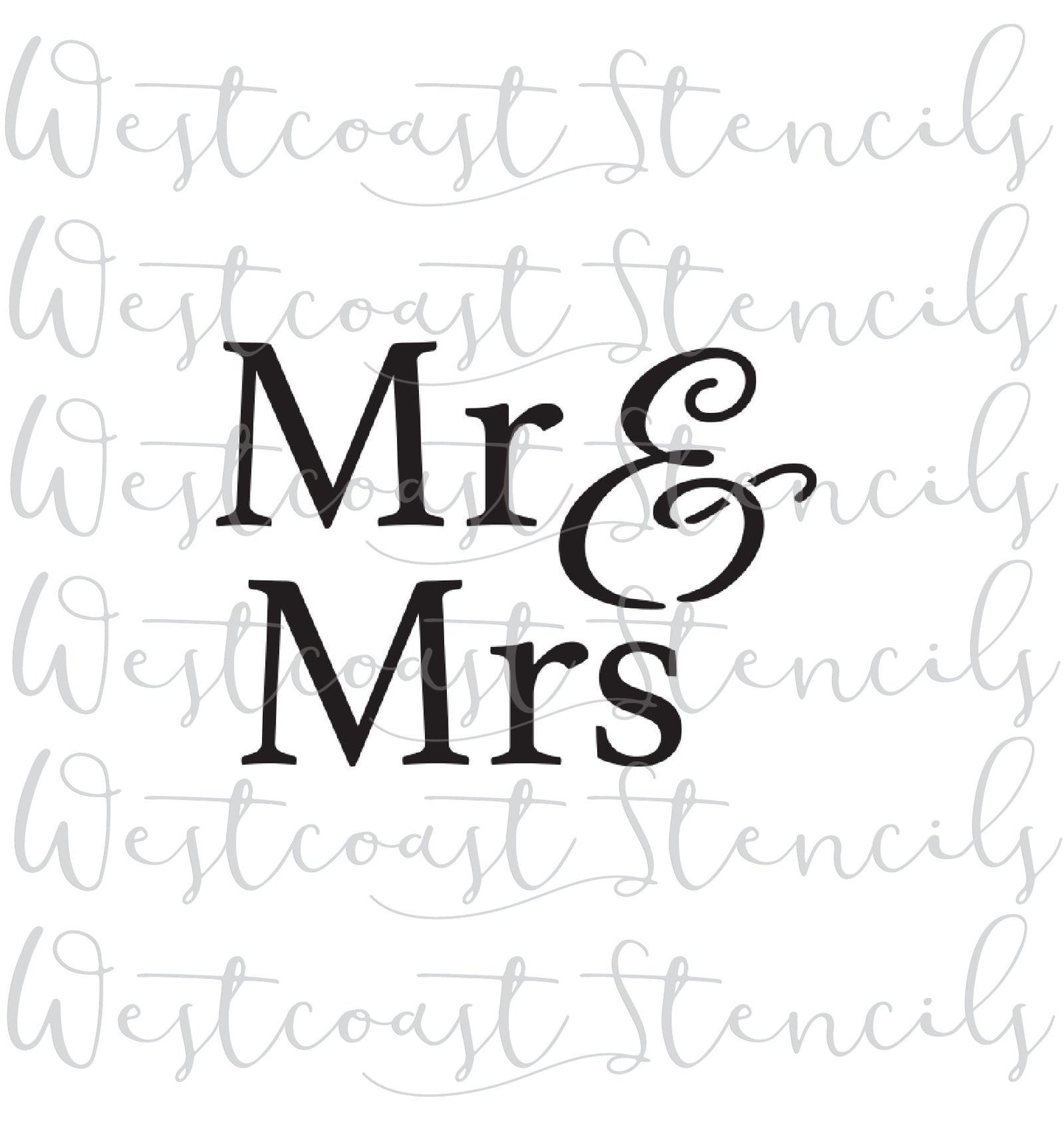 Mr and Mrs Stencil, Style 1