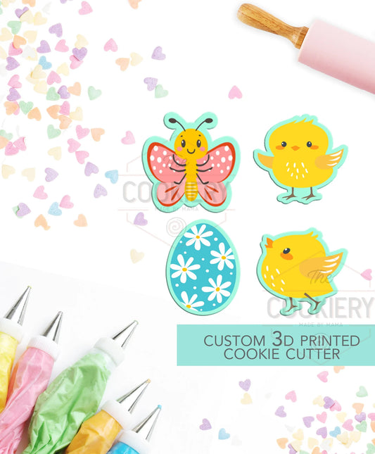 ASSORTED EASTER MINI COOKIE CUTTER SET - MINI COOKIE CUTTERS - 3D PRINTED COOKIE CUTTER - TCK12143 - SET OF 4