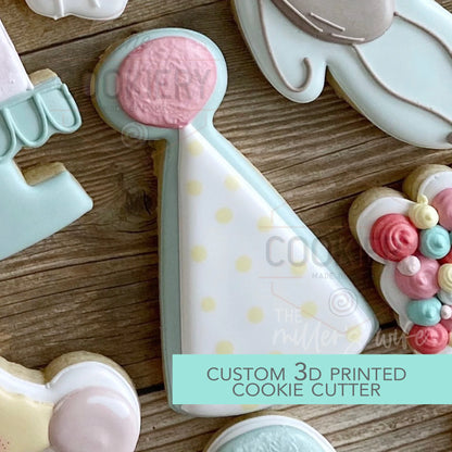PARTY HAT COOKIE CUTTER - BIRTHDAY ANIMALS COOKIE CUTTER - 3D PRINTED COOKIE CUTTER - TCK85156