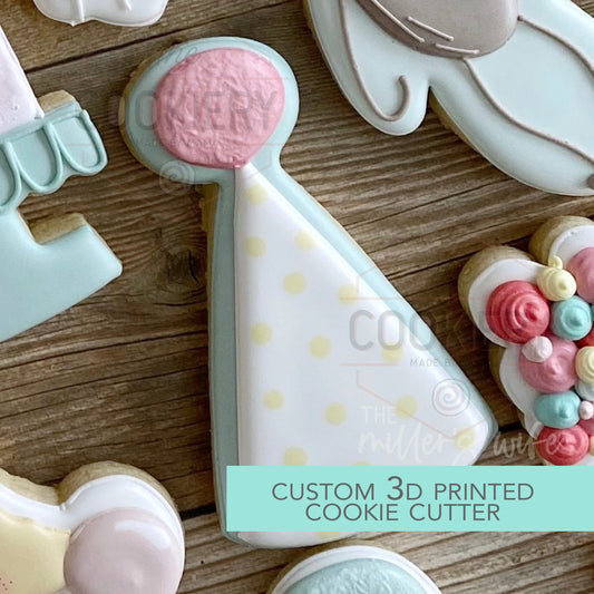 PARTY HAT COOKIE CUTTER - BIRTHDAY ANIMALS COOKIE CUTTER - 3D PRINTED COOKIE CUTTER - TCK85156