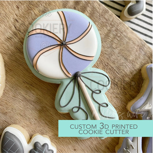 LOLLIPOP WITH BOW COOKIE CUTTER - HALLOWEEN COOKIE CUTTER - 3D PRINTED COOKIE CUTTER - TCK63125