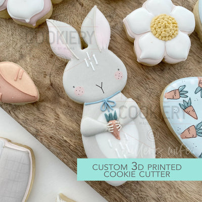 EASTER BUNNY COOKIE CUTTER - EASTER COOKIE CUTTER - 3D PRINTED COOKIE CUTTER - TCK13178