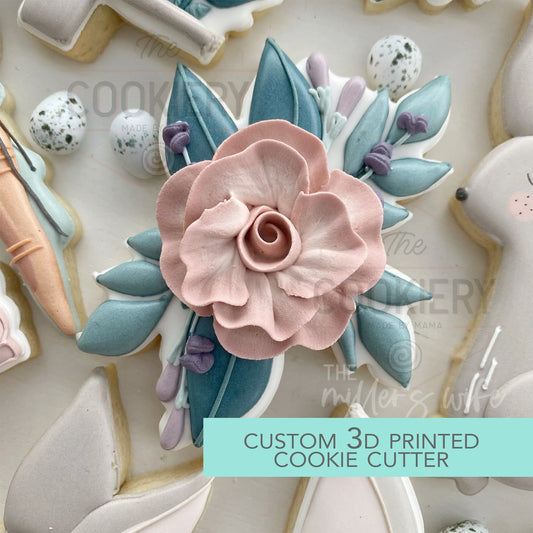 SPRING FLORAL CLUSTER COOKIE CUTTER - EASTER SPRING COOKIE CUTTER - 3D PRINTED COOKIE CUTTER - TCK13182