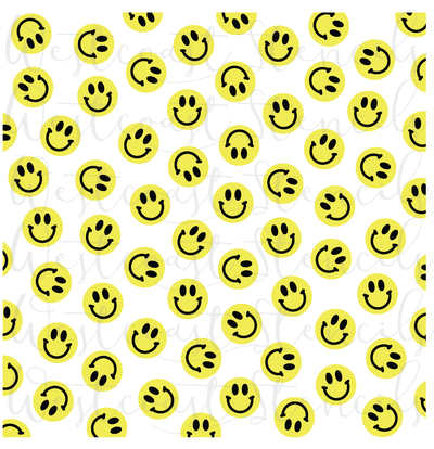 Happy Face Background Stencil