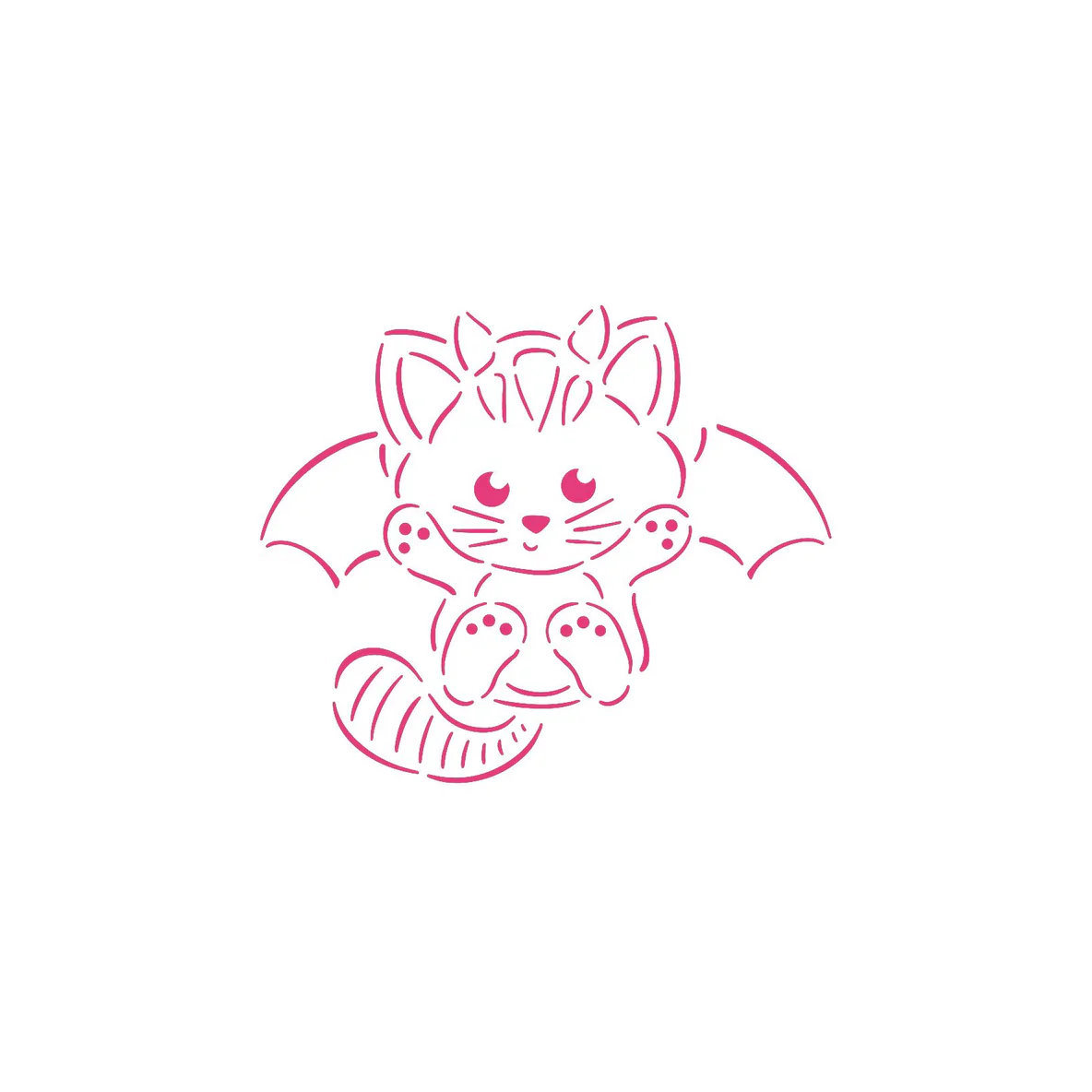 Cat Bat PYO Stencil